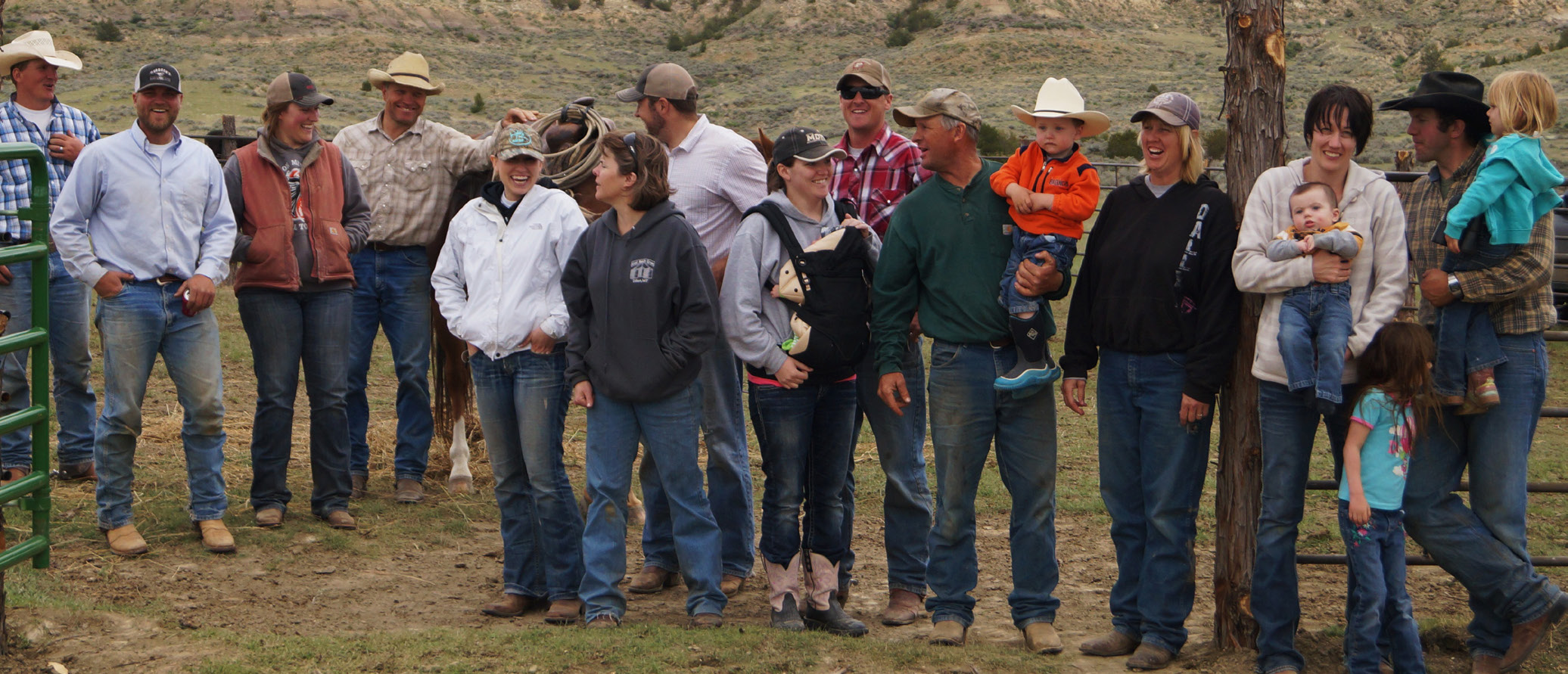 Group of Farmers and Ranchers Women Children and Men