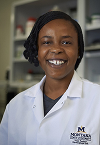 Chidimma Ifeh in lab