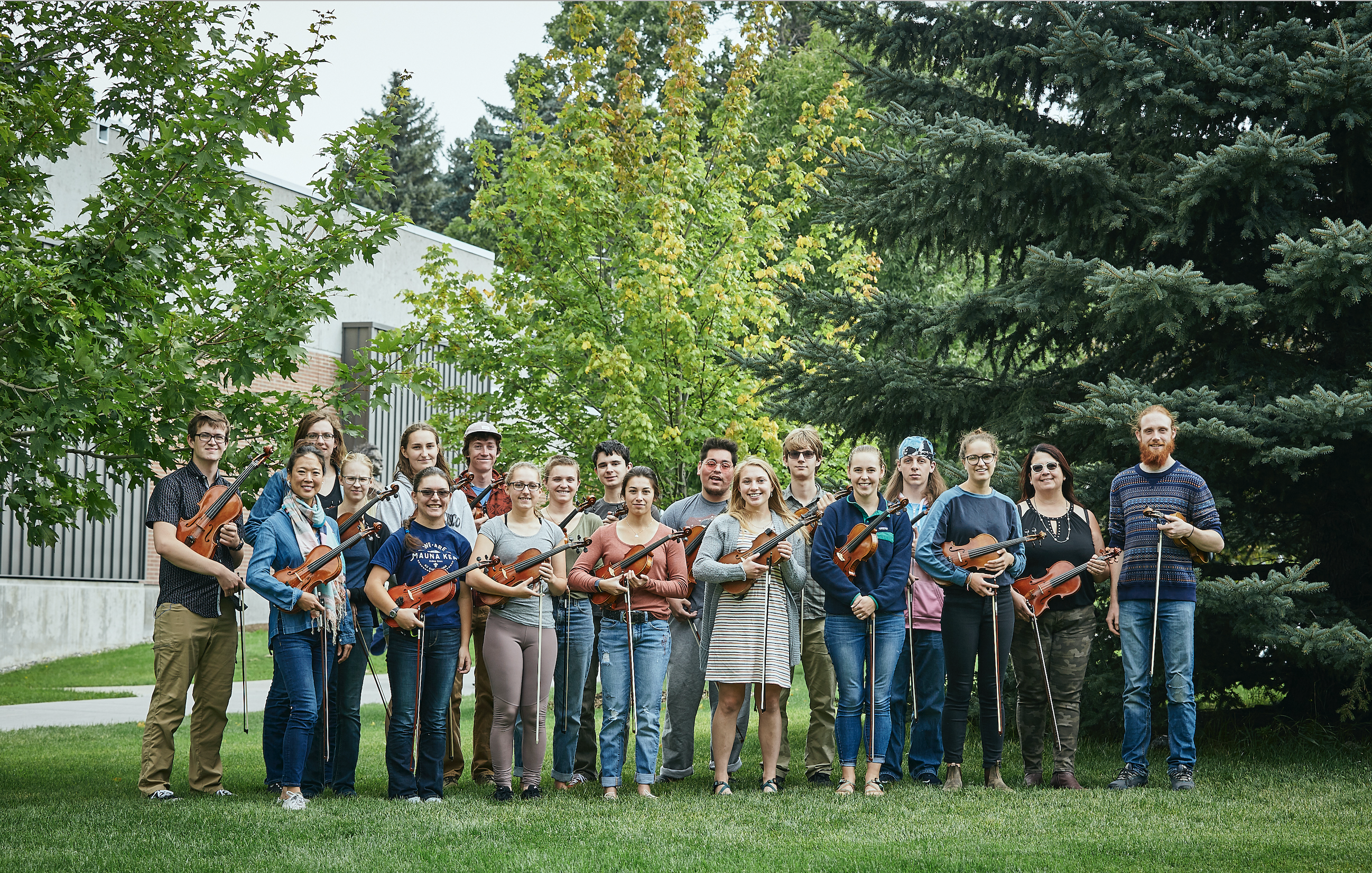 Angella Ahn with the 2019-2020 Violina and Viola Studio