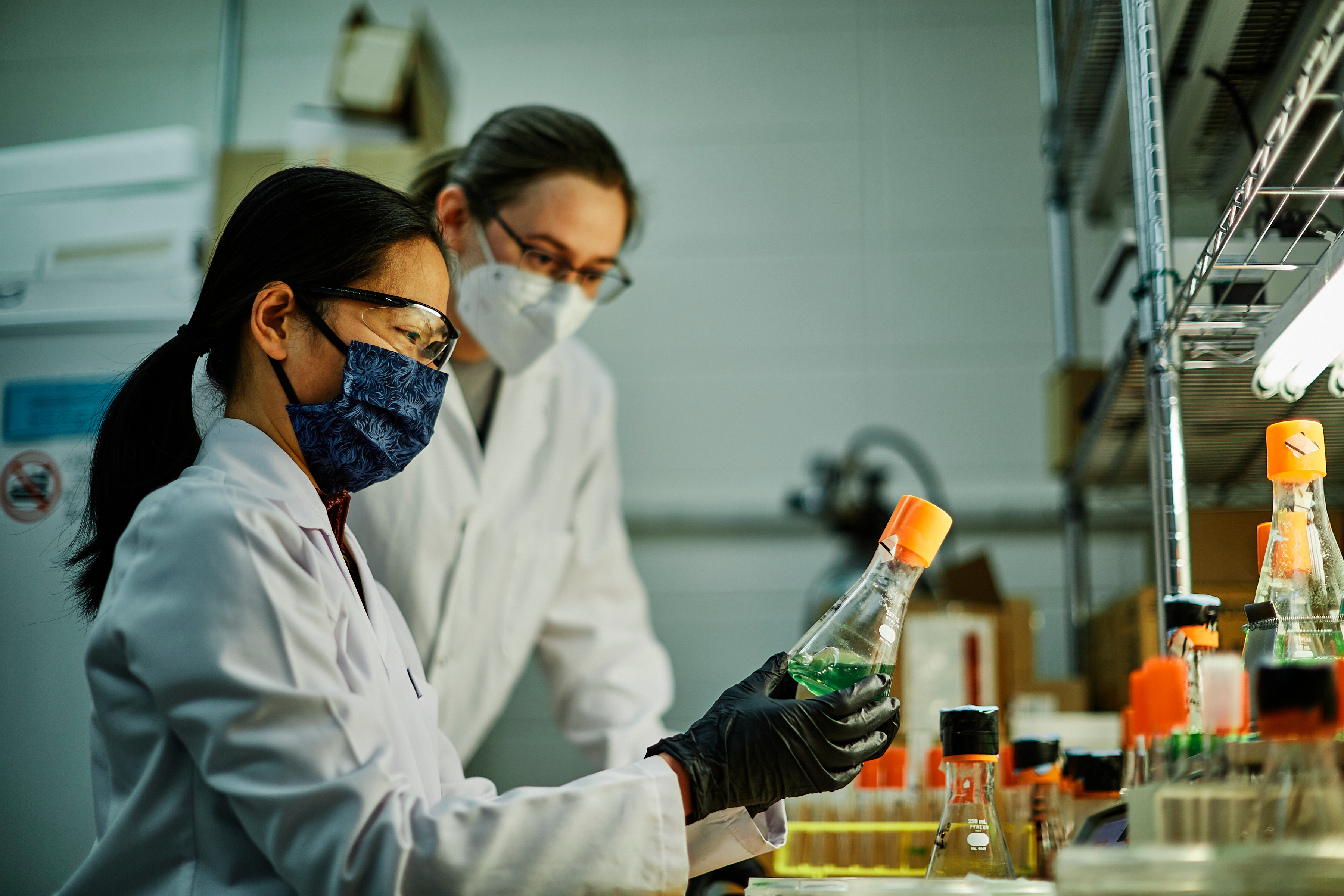 researchers in lab