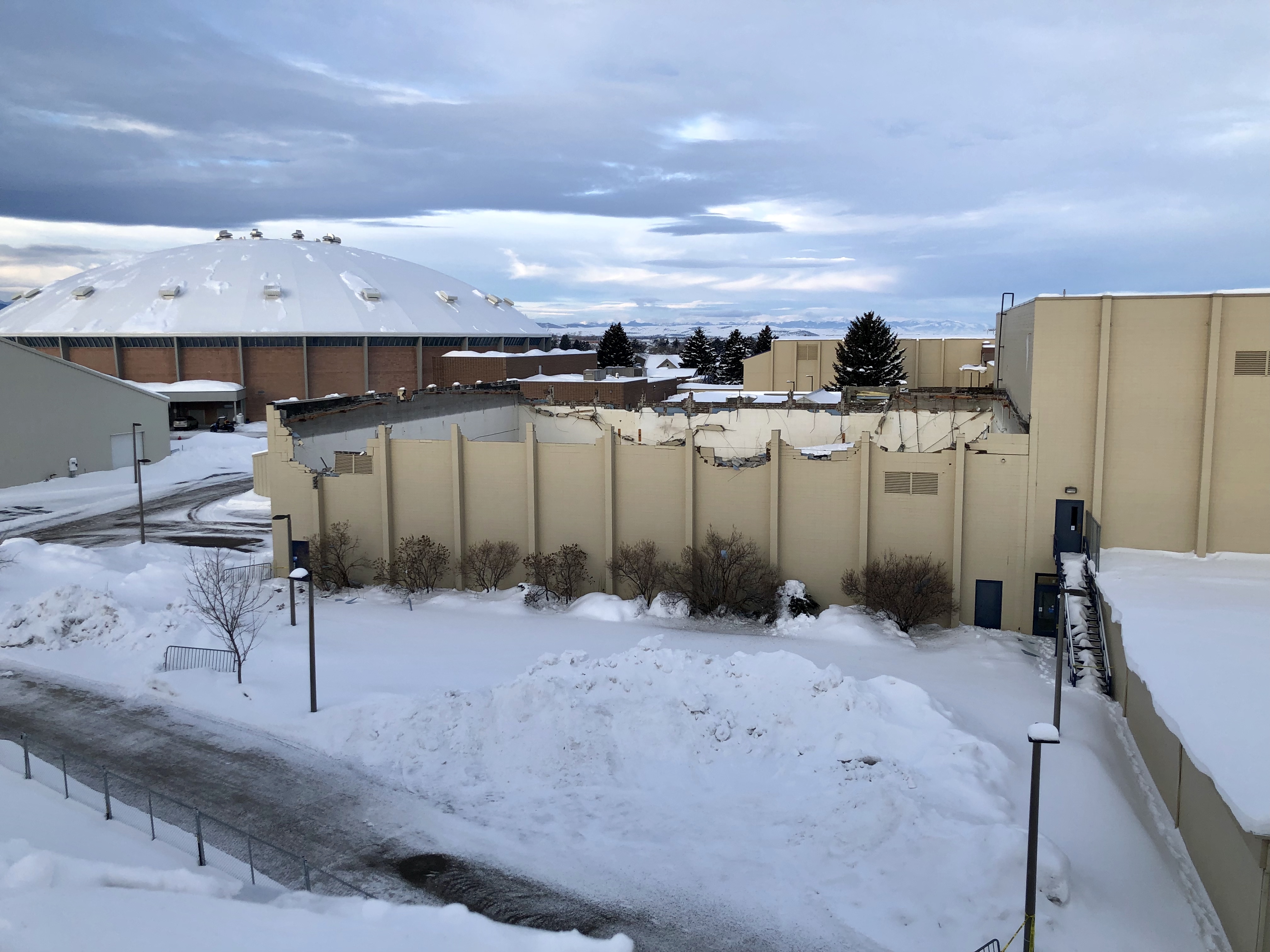 Collapsed roof of MSU south gym (2019)