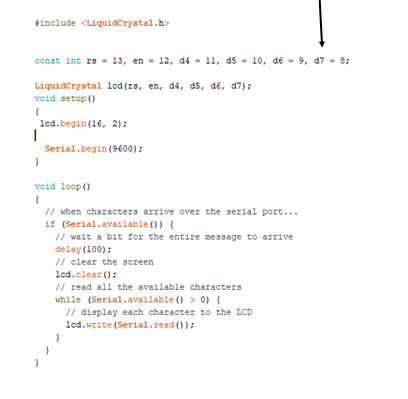 serial code lcd