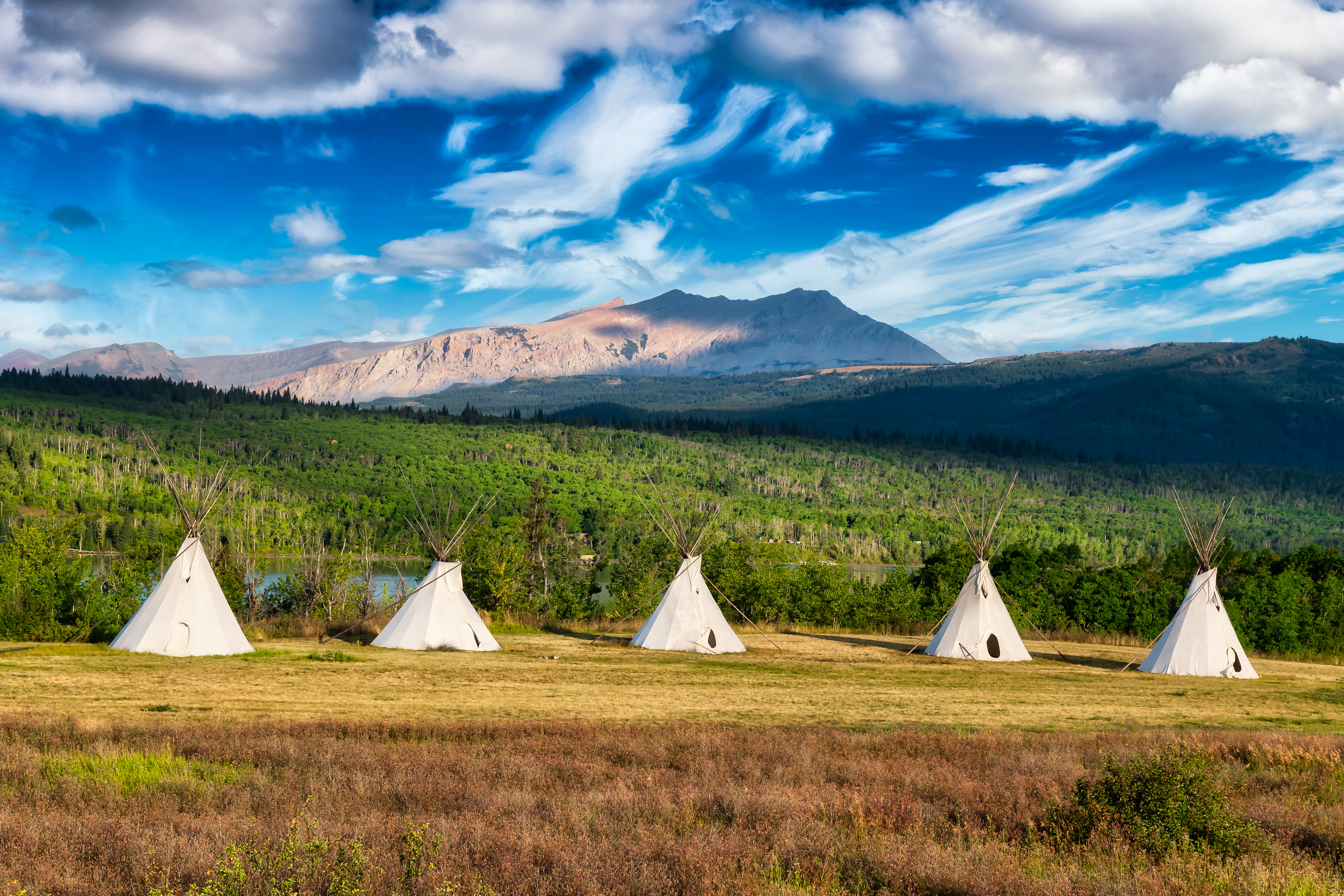 Tipis near Glacier National Park